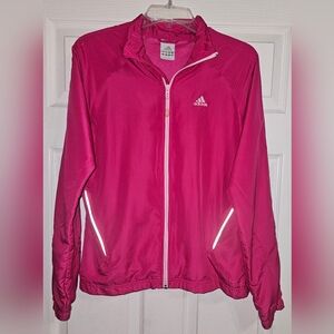 Adidas Fuchsia Windbreaker with Reflective Details